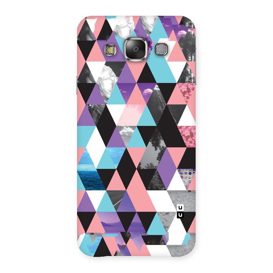Abstract Splash Triangles Back Case for Galaxy E7