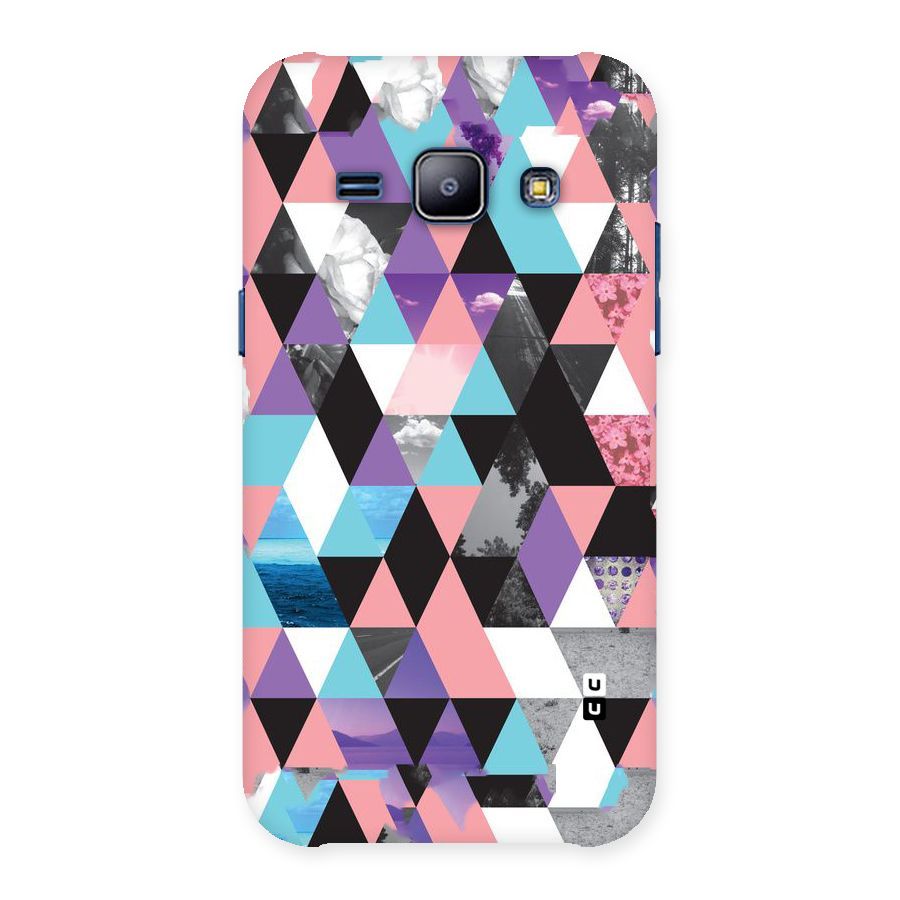 Abstract Splash Triangles Back Case for Galaxy J1