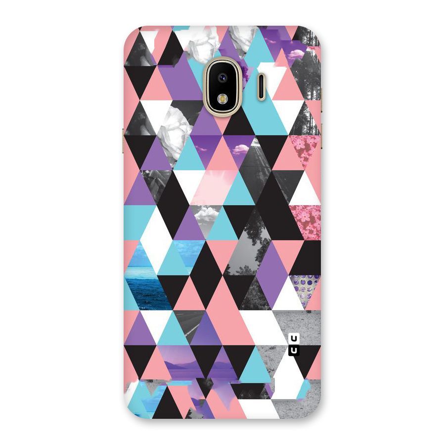 Abstract Splash Triangles Back Case for Galaxy J4