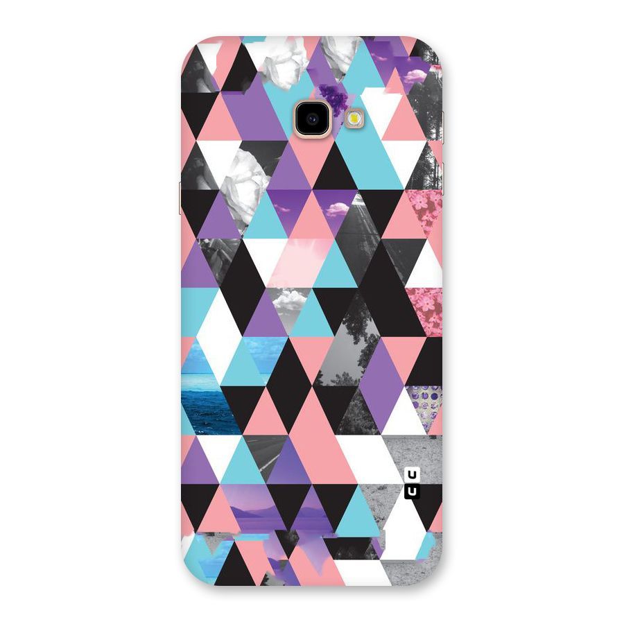 Abstract Splash Triangles Back Case for Galaxy J4 Plus