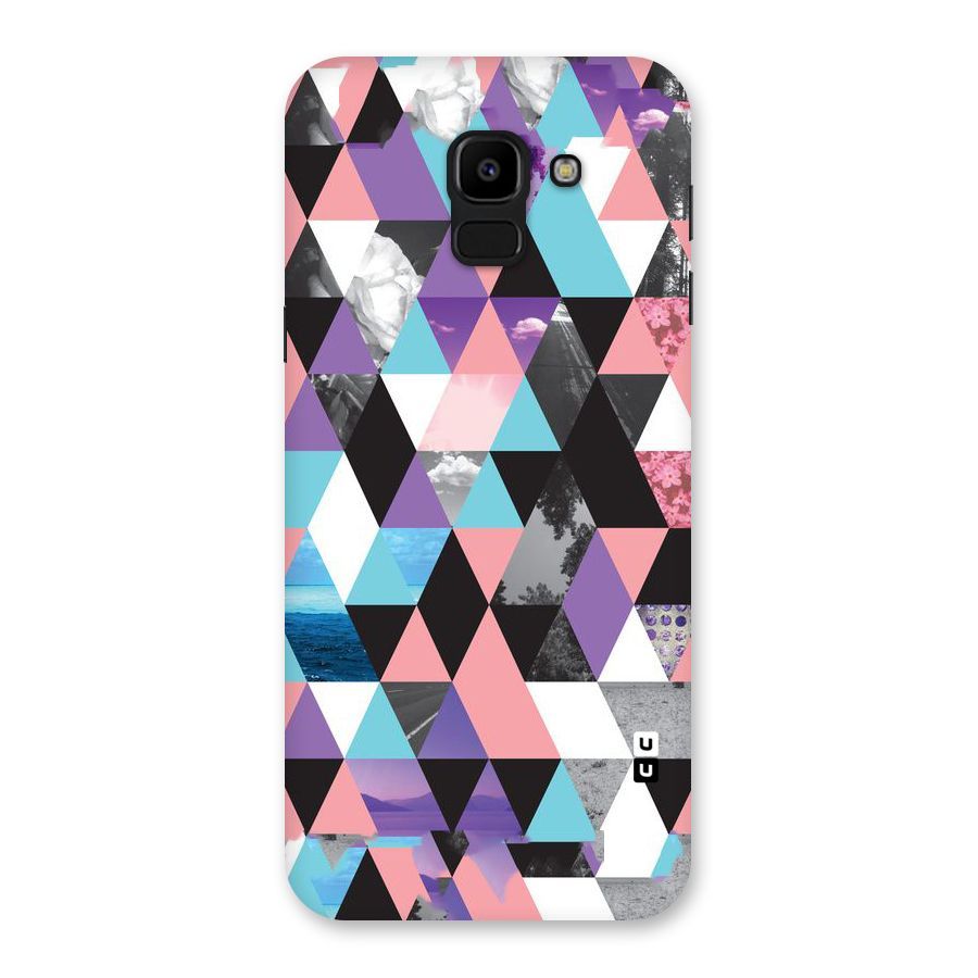 Abstract Splash Triangles Back Case for Galaxy J6