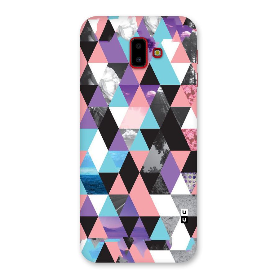 Abstract Splash Triangles Back Case for Galaxy J6 Plus
