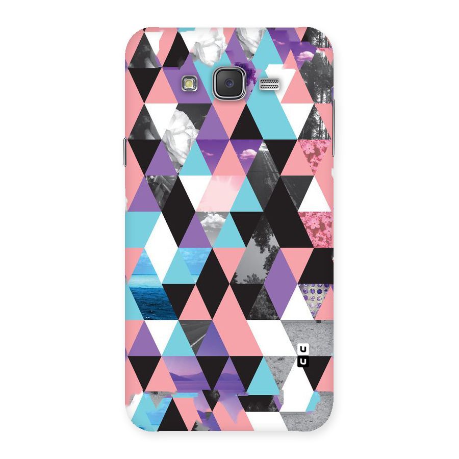 Abstract Splash Triangles Back Case for Galaxy J7