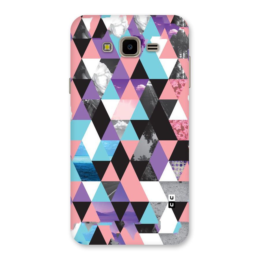 Abstract Splash Triangles Back Case for Galaxy J7 Nxt