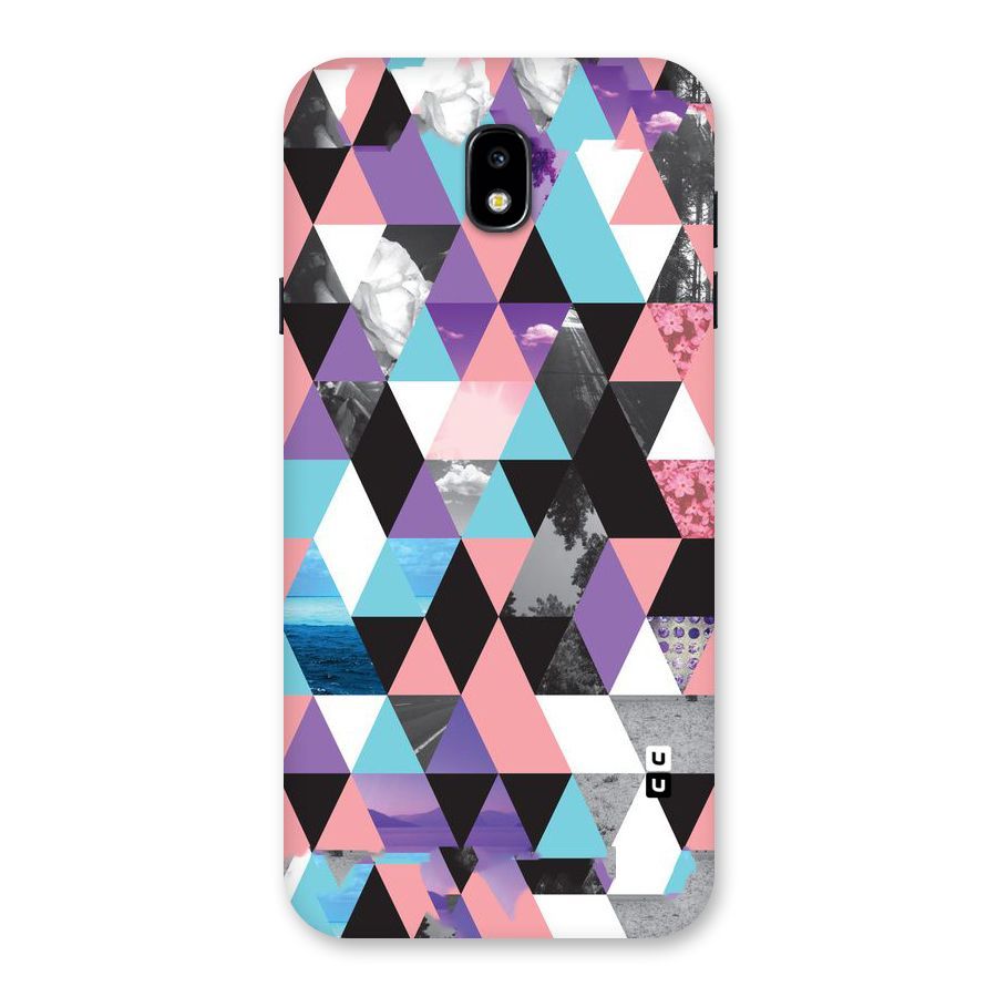 Abstract Splash Triangles Back Case for Galaxy J7 Pro