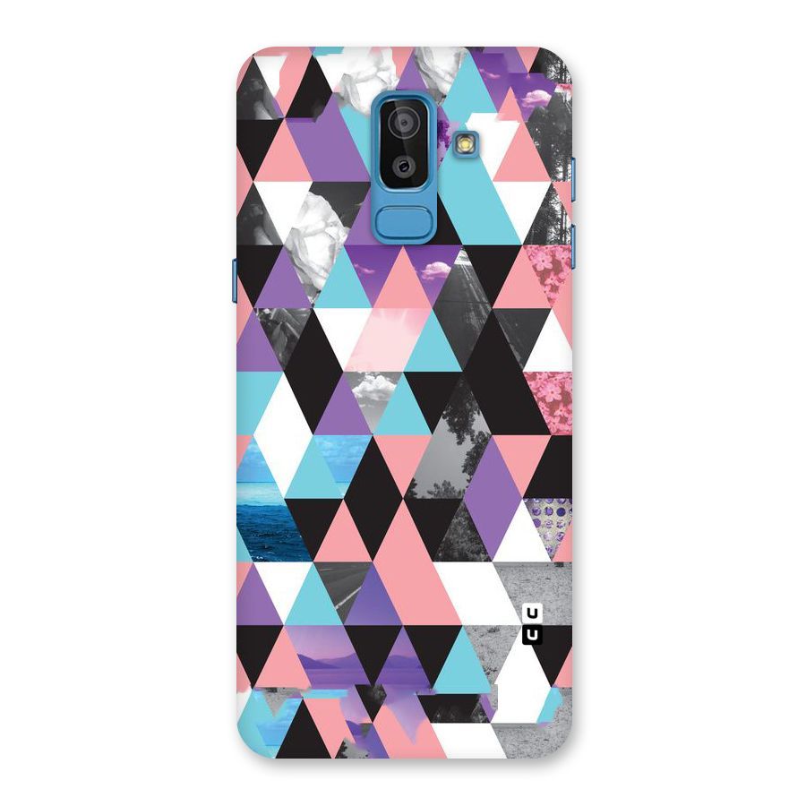 Abstract Splash Triangles Back Case for Galaxy J8