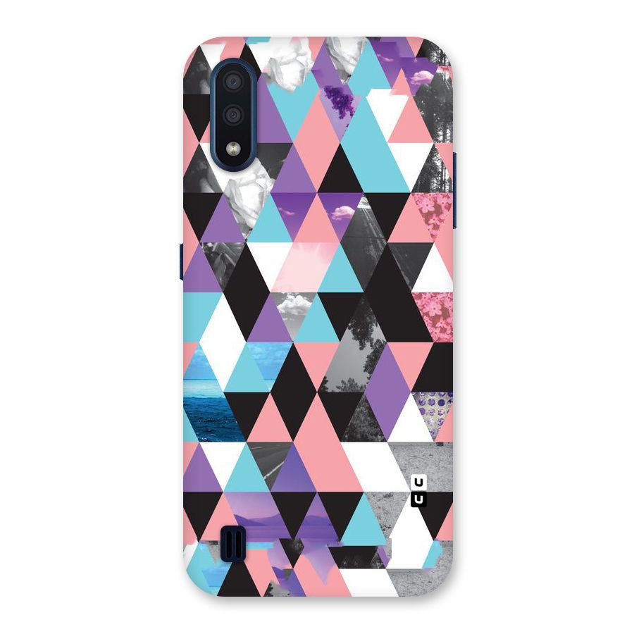 Abstract Splash Triangles Back Case for Galaxy M01
