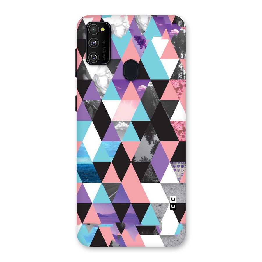 Abstract Splash Triangles Back Case for Galaxy M30s