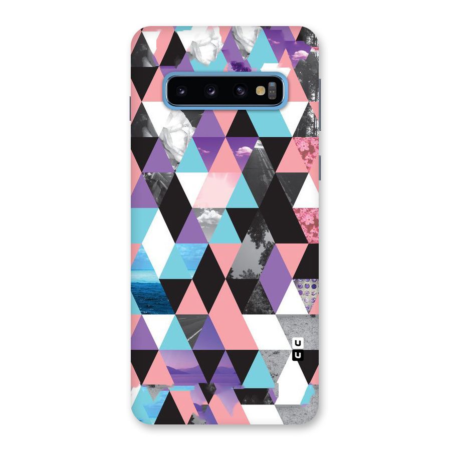 Abstract Splash Triangles Back Case for Galaxy S10