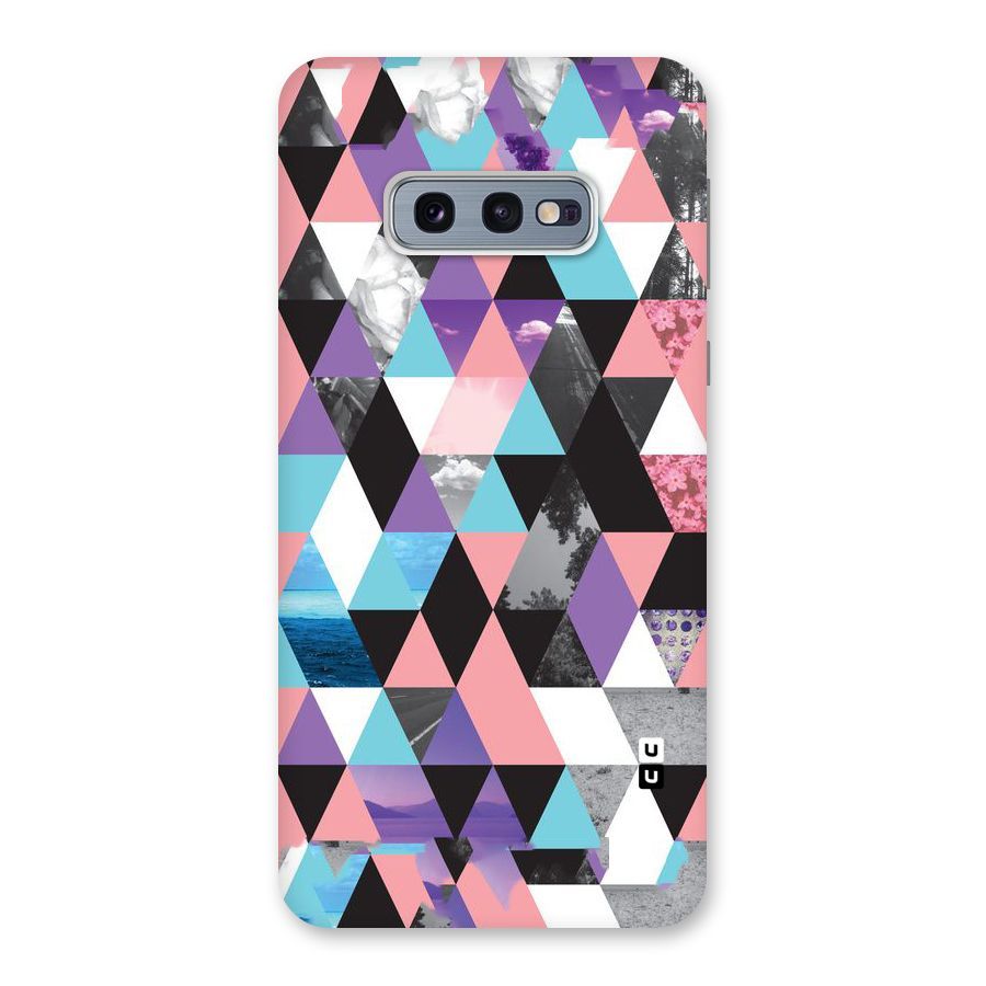 Abstract Splash Triangles Back Case for Galaxy S10e