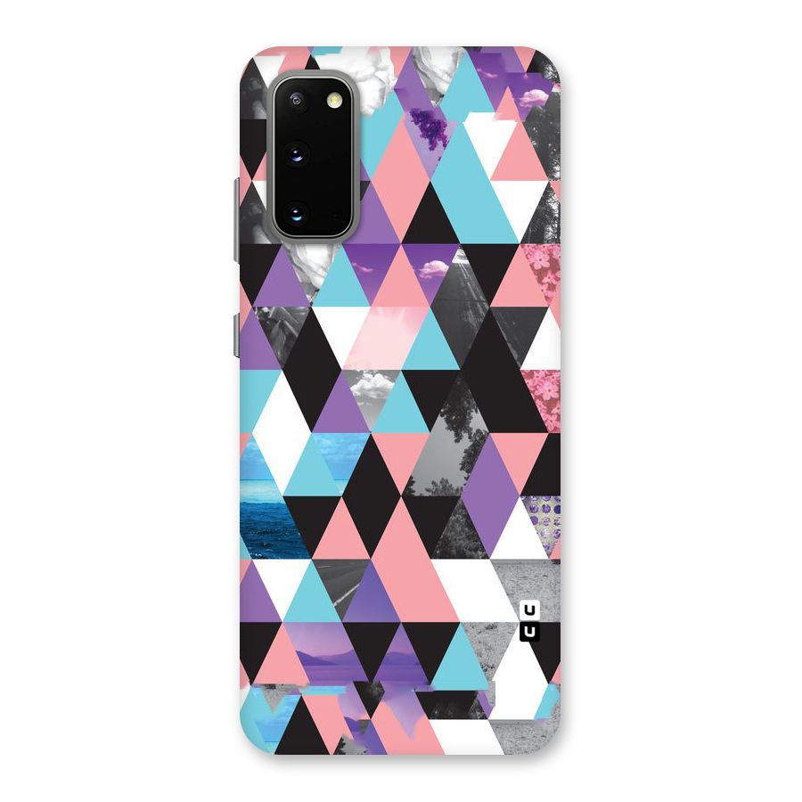 Abstract Splash Triangles Back Case for Galaxy S20