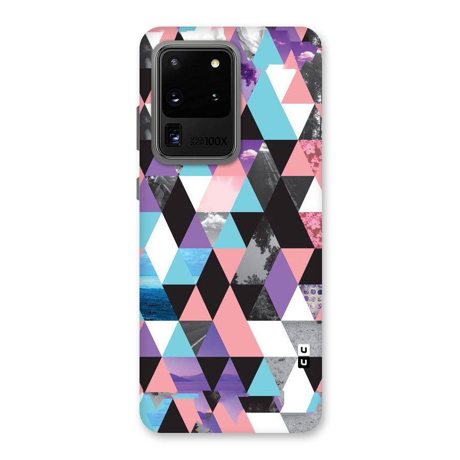 Abstract Splash Triangles Back Case for Galaxy S20 Ultra