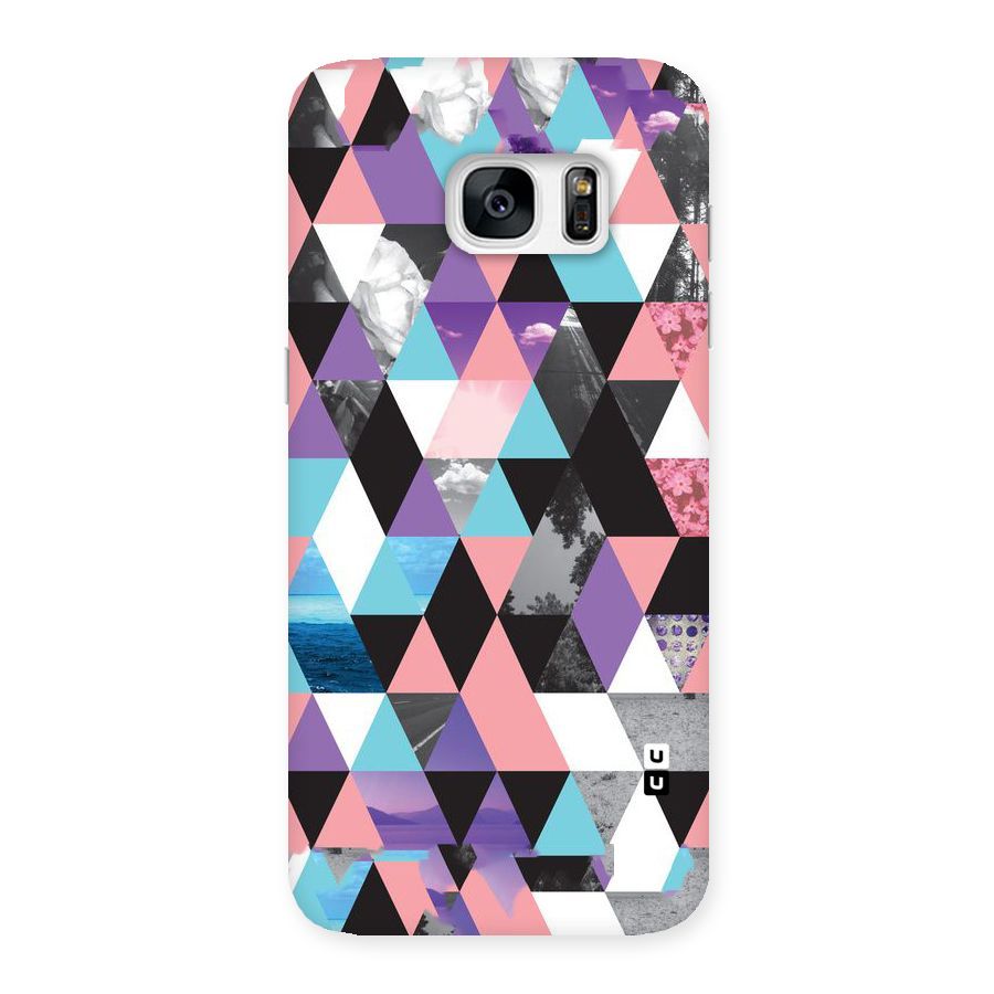 Abstract Splash Triangles Back Case for Galaxy S7 Edge