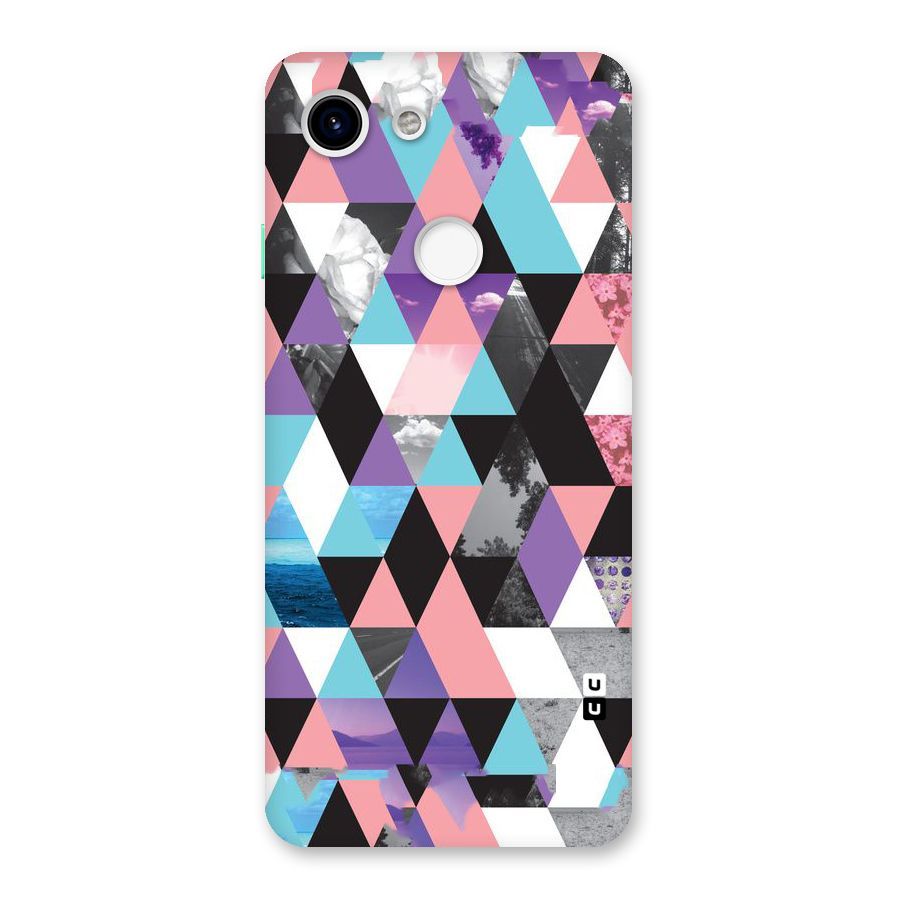 Abstract Splash Triangles Back Case for Google Pixel 3