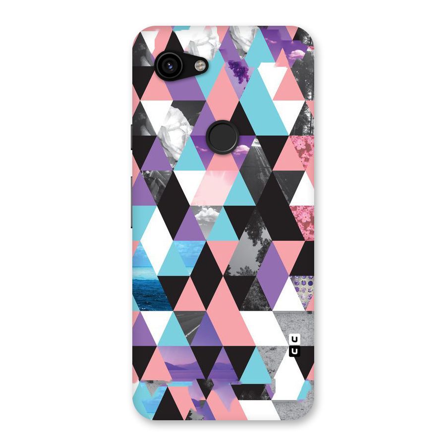 Abstract Splash Triangles Back Case for Google Pixel 3a
