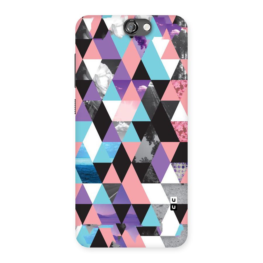 Abstract Splash Triangles Back Case for HTC One A9