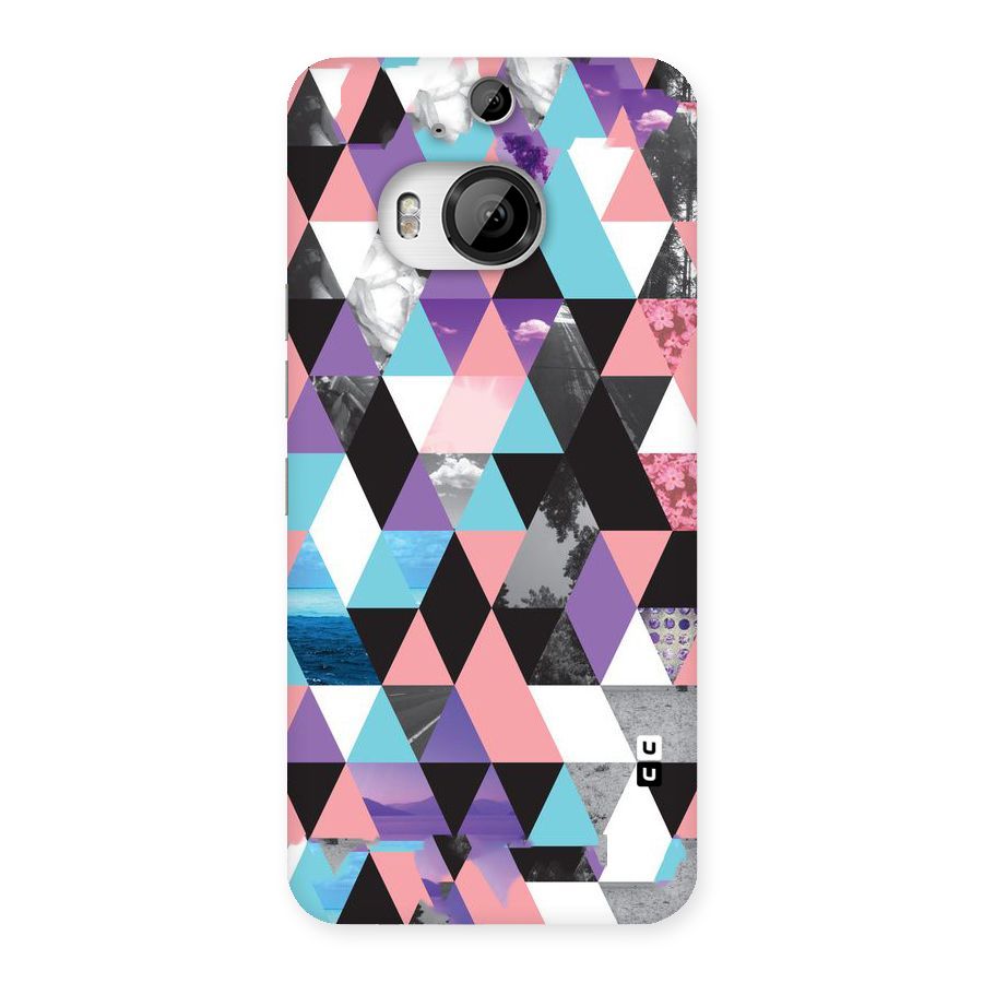 Abstract Splash Triangles Back Case for HTC One M9 Plus