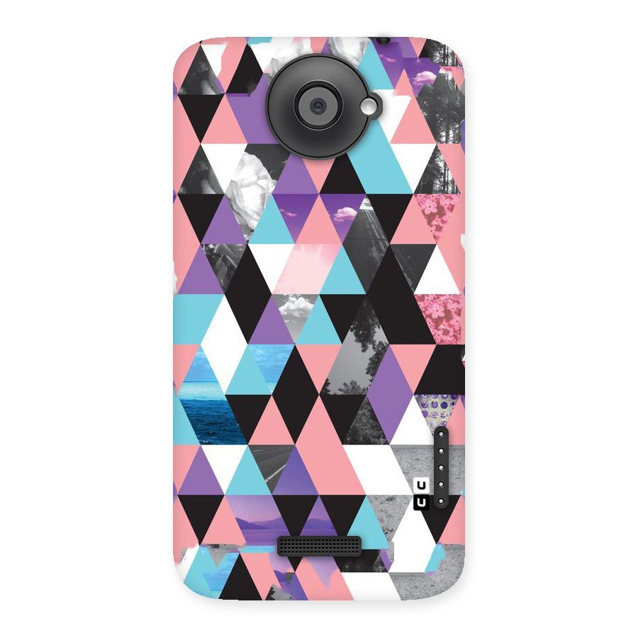 Abstract Splash Triangles Back Case for HTC One X