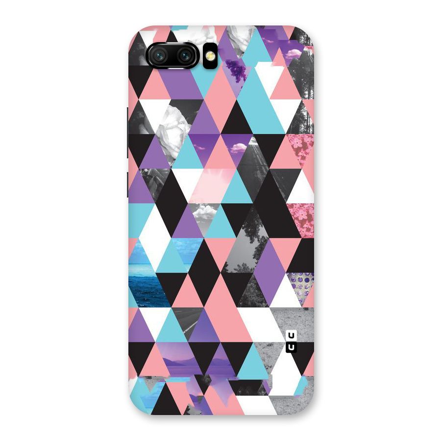 Abstract Splash Triangles Back Case for Honor 10