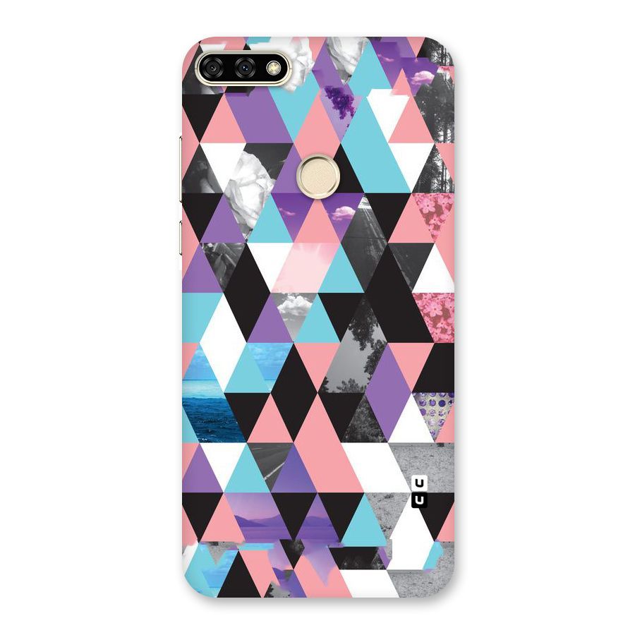 Abstract Splash Triangles Back Case for Honor 7A