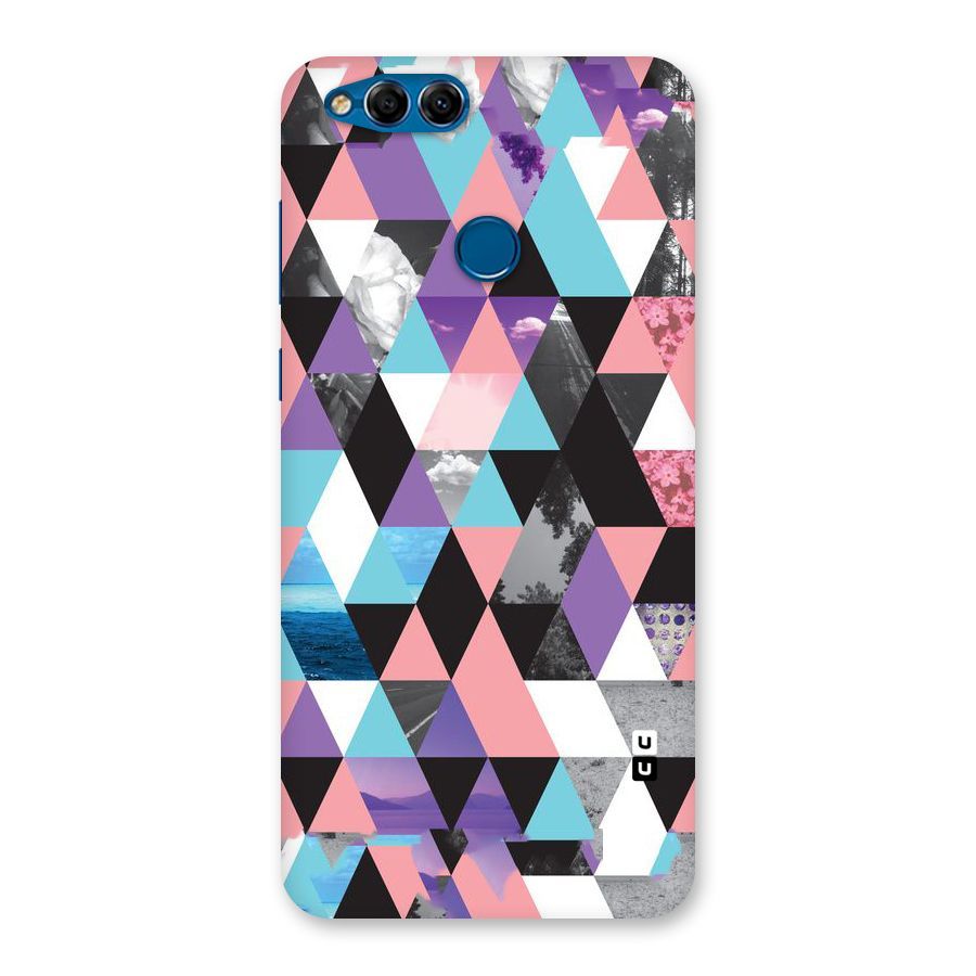 Abstract Splash Triangles Back Case for Honor 7X