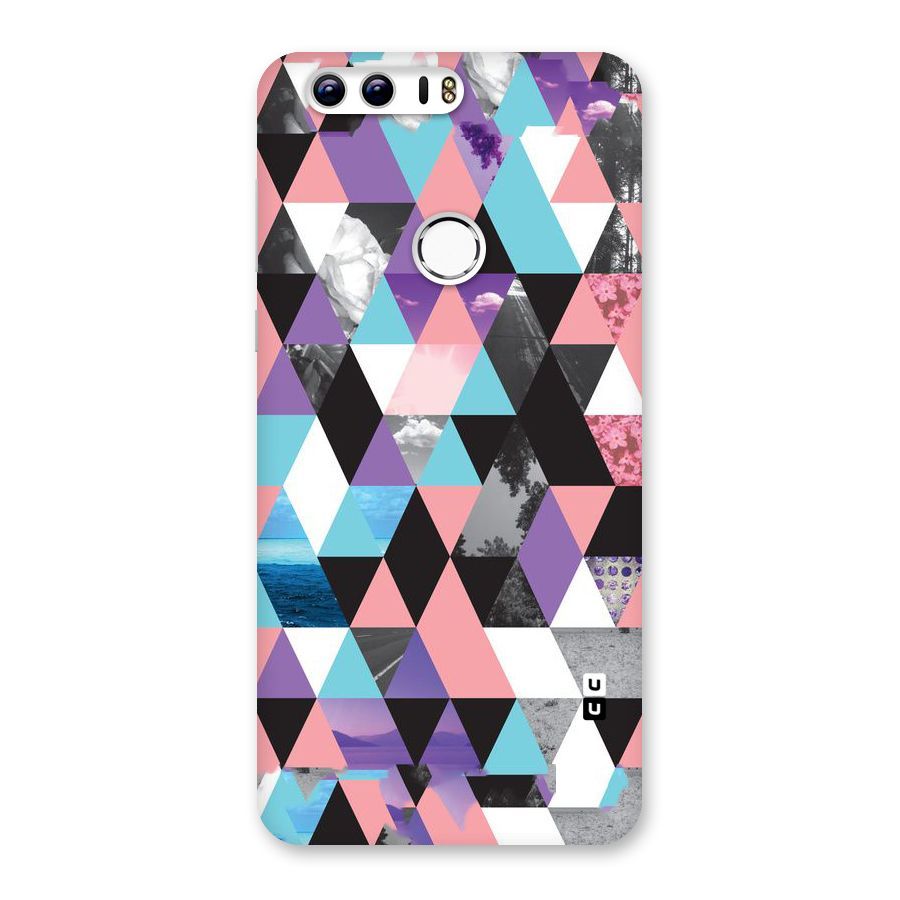 Abstract Splash Triangles Back Case for Honor 8