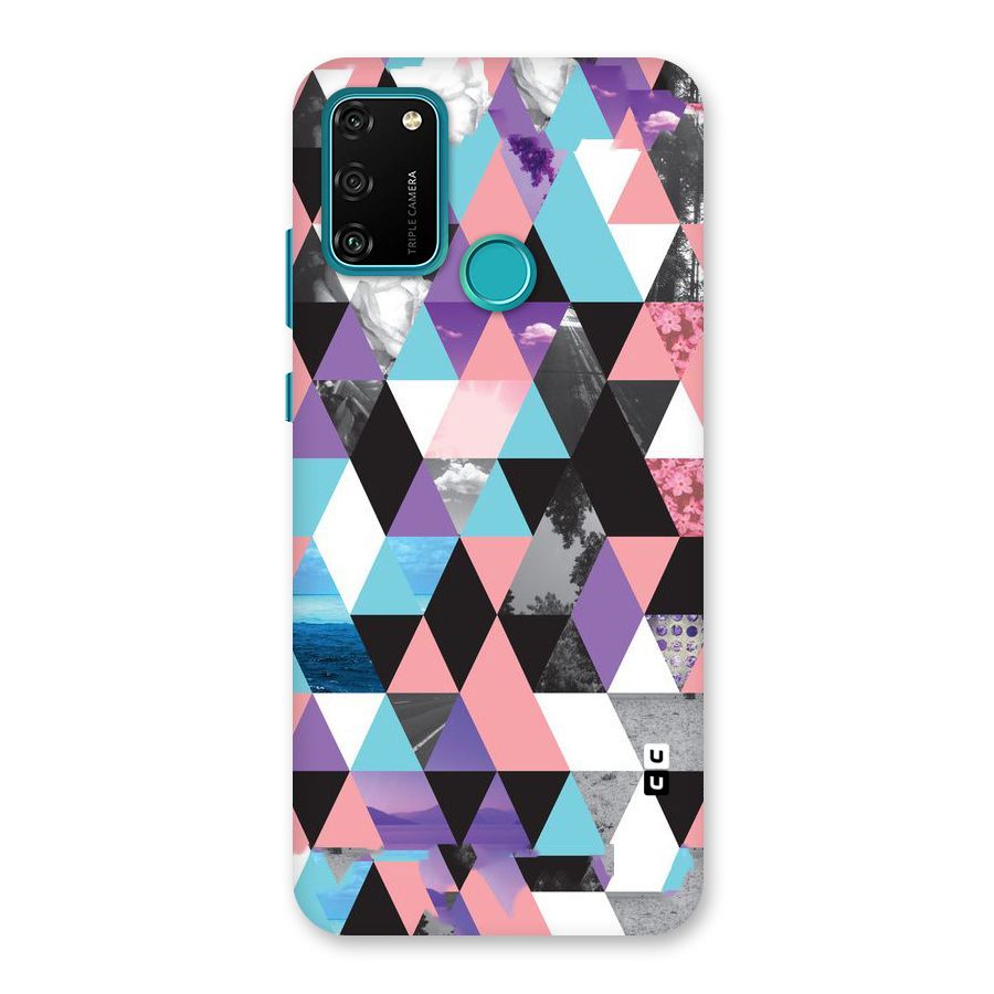 Abstract Splash Triangles Back Case for Honor 9A