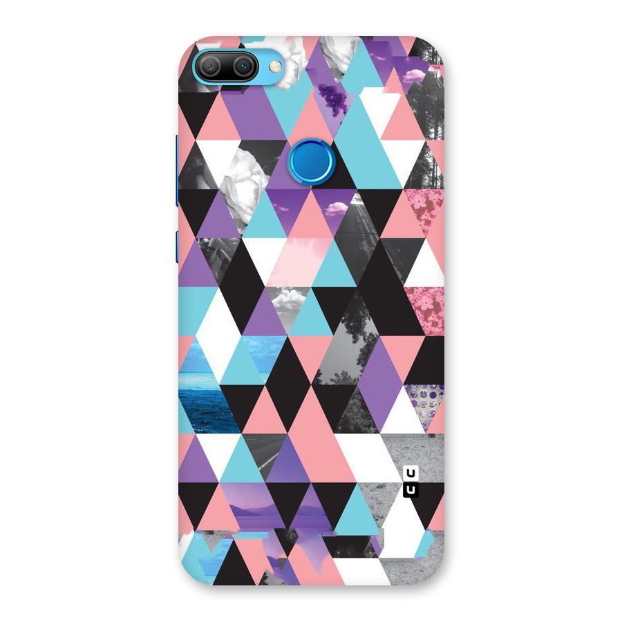 Abstract Splash Triangles Back Case for Honor 9N
