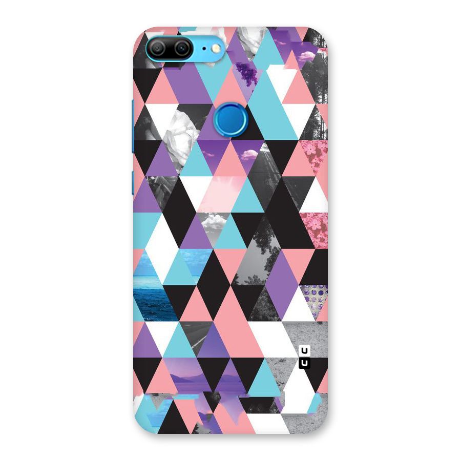 Abstract Splash Triangles Back Case for Honor 9 Lite