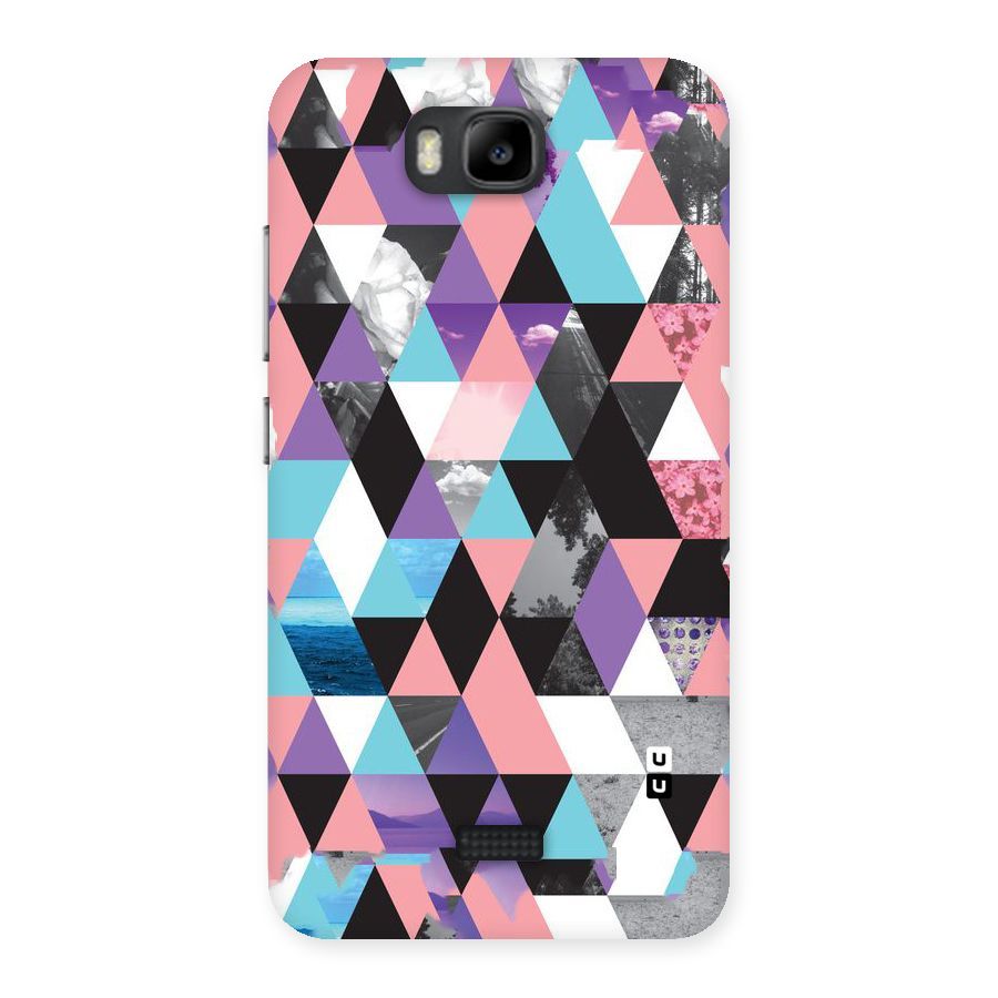 Abstract Splash Triangles Back Case for Honor Bee