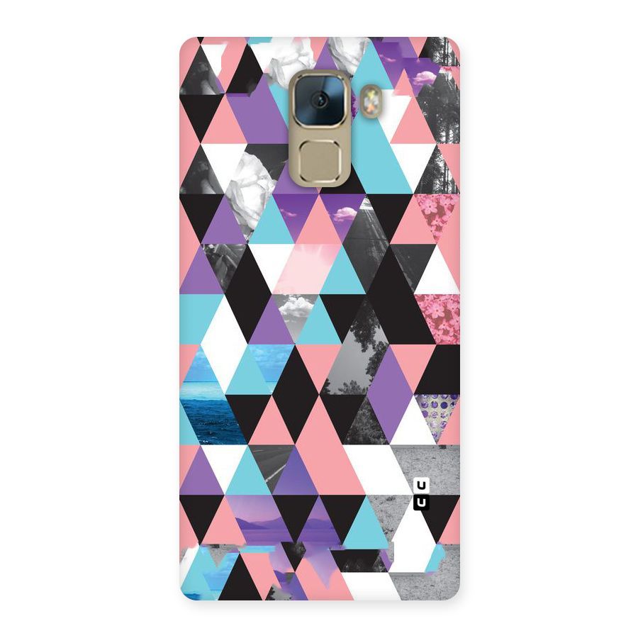 Abstract Splash Triangles Back Case for Huawei Honor 7