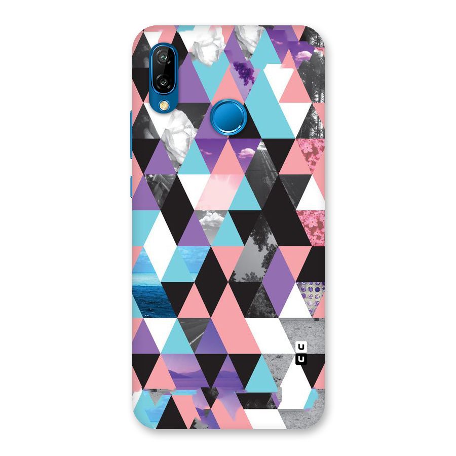 Abstract Splash Triangles Back Case for Huawei P20 Lite