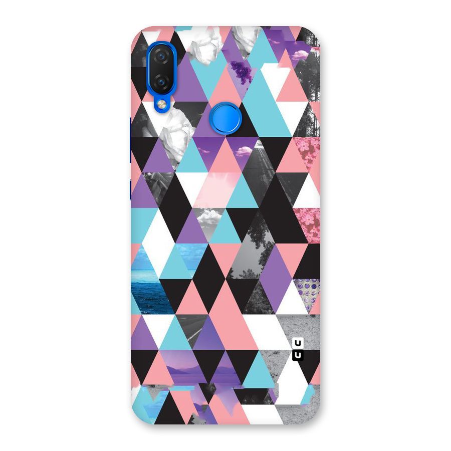 Abstract Splash Triangles Back Case for Huawei P Smart+