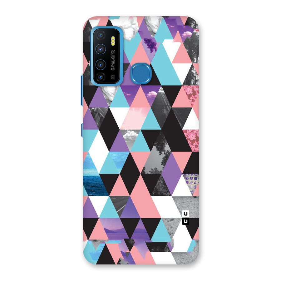 Abstract Splash Triangles Back Case for Infinix Hot 9