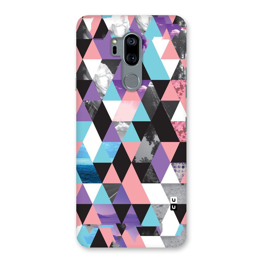 Abstract Splash Triangles Back Case for LG G7
