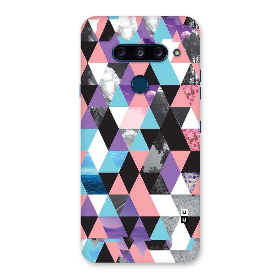 Abstract Splash Triangles Back Case for LG  V40 ThinQ