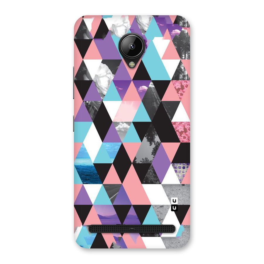 Abstract Splash Triangles Back Case for Lenovo C2