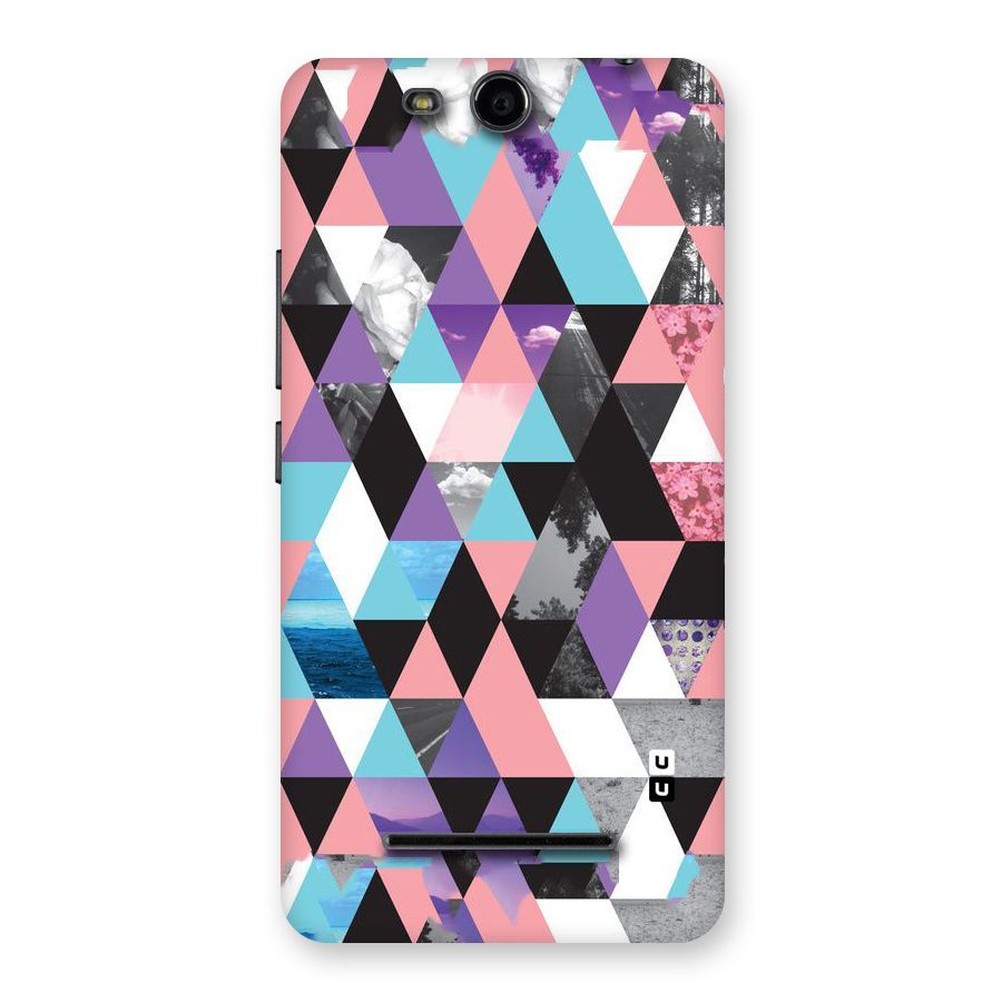 Abstract Splash Triangles Back Case for Micromax Canvas Juice 3 Q392