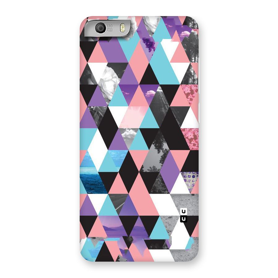 Abstract Splash Triangles Back Case for Micromax Canvas Knight 2