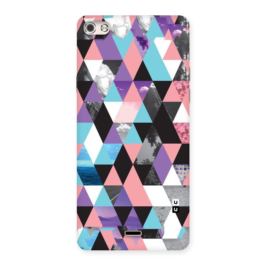 Abstract Splash Triangles Back Case for Micromax Canvas Silver 5