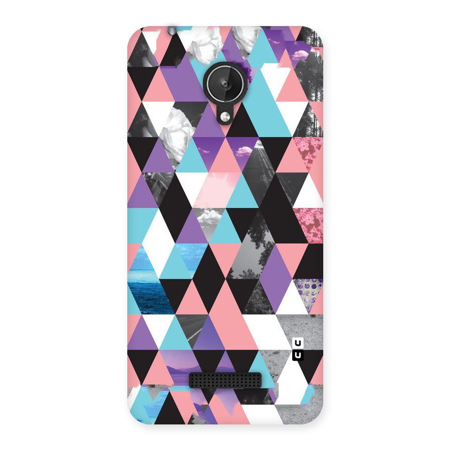 Abstract Splash Triangles Back Case for Micromax Canvas Spark Q380