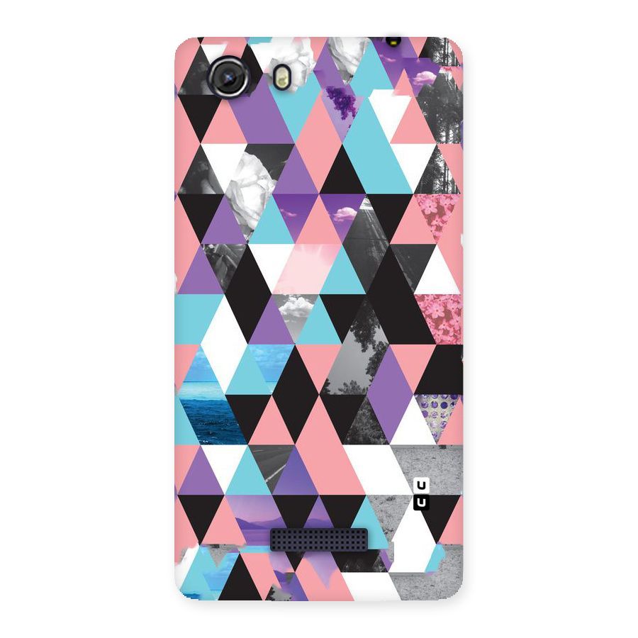 Abstract Splash Triangles Back Case for Micromax Unite 3
