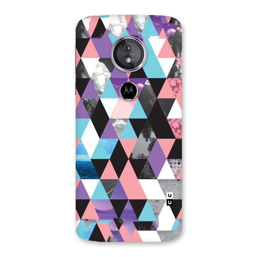 Abstract Splash Triangles Back Case for Moto E5