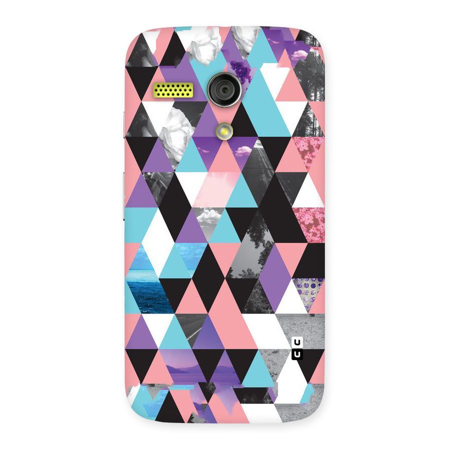 Abstract Splash Triangles Back Case for Moto G