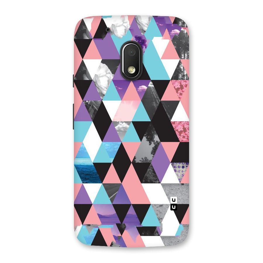 Abstract Splash Triangles Back Case for Moto G4 Play