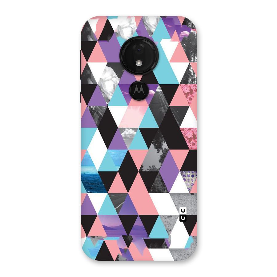 Abstract Splash Triangles Back Case for Moto G7 Power