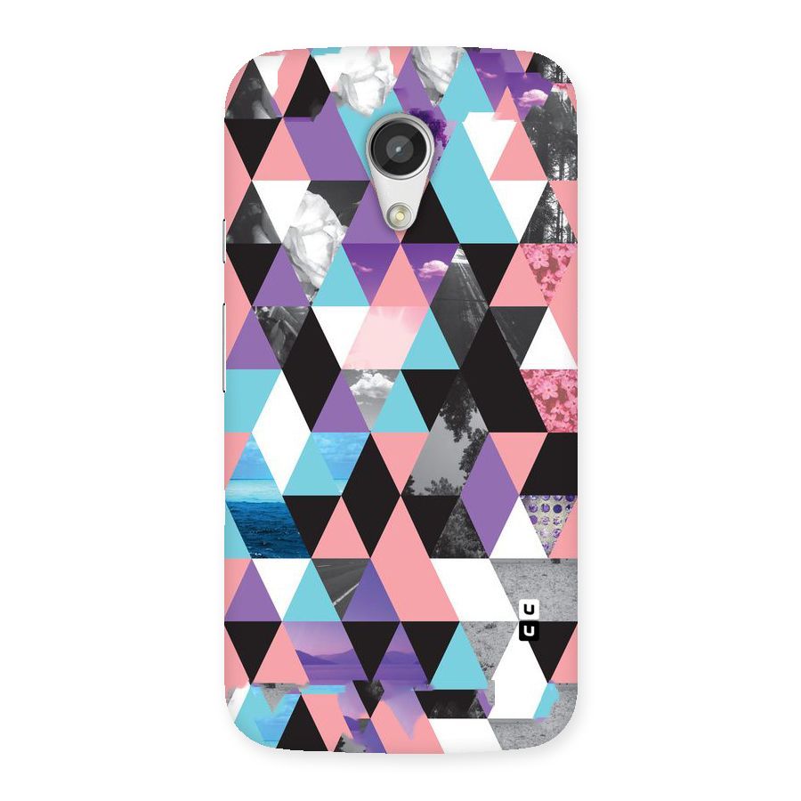 Abstract Splash Triangles Back Case for Moto G 2nd Gen