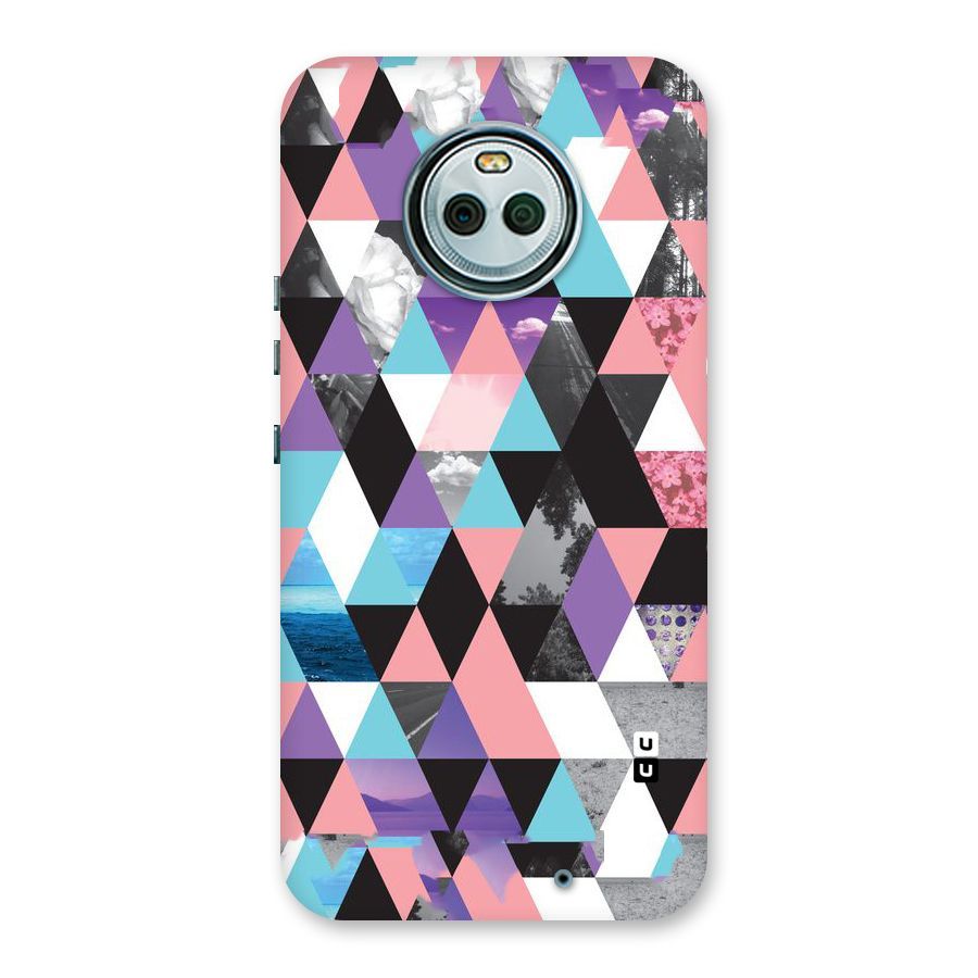 Abstract Splash Triangles Back Case for Moto X4