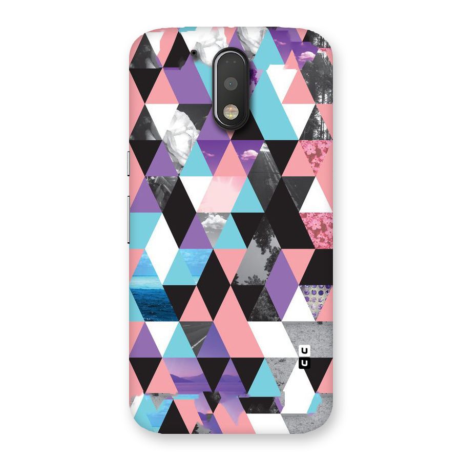 Abstract Splash Triangles Back Case for Motorola Moto G4
