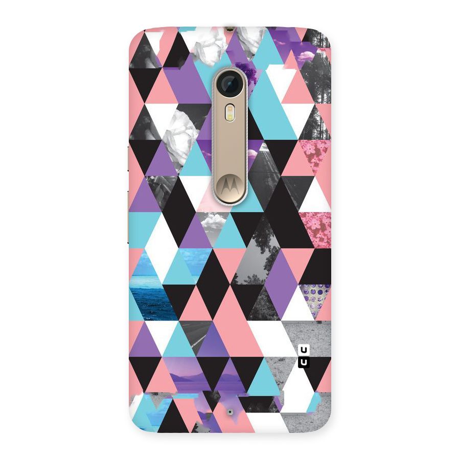 Abstract Splash Triangles Back Case for Motorola Moto X Style